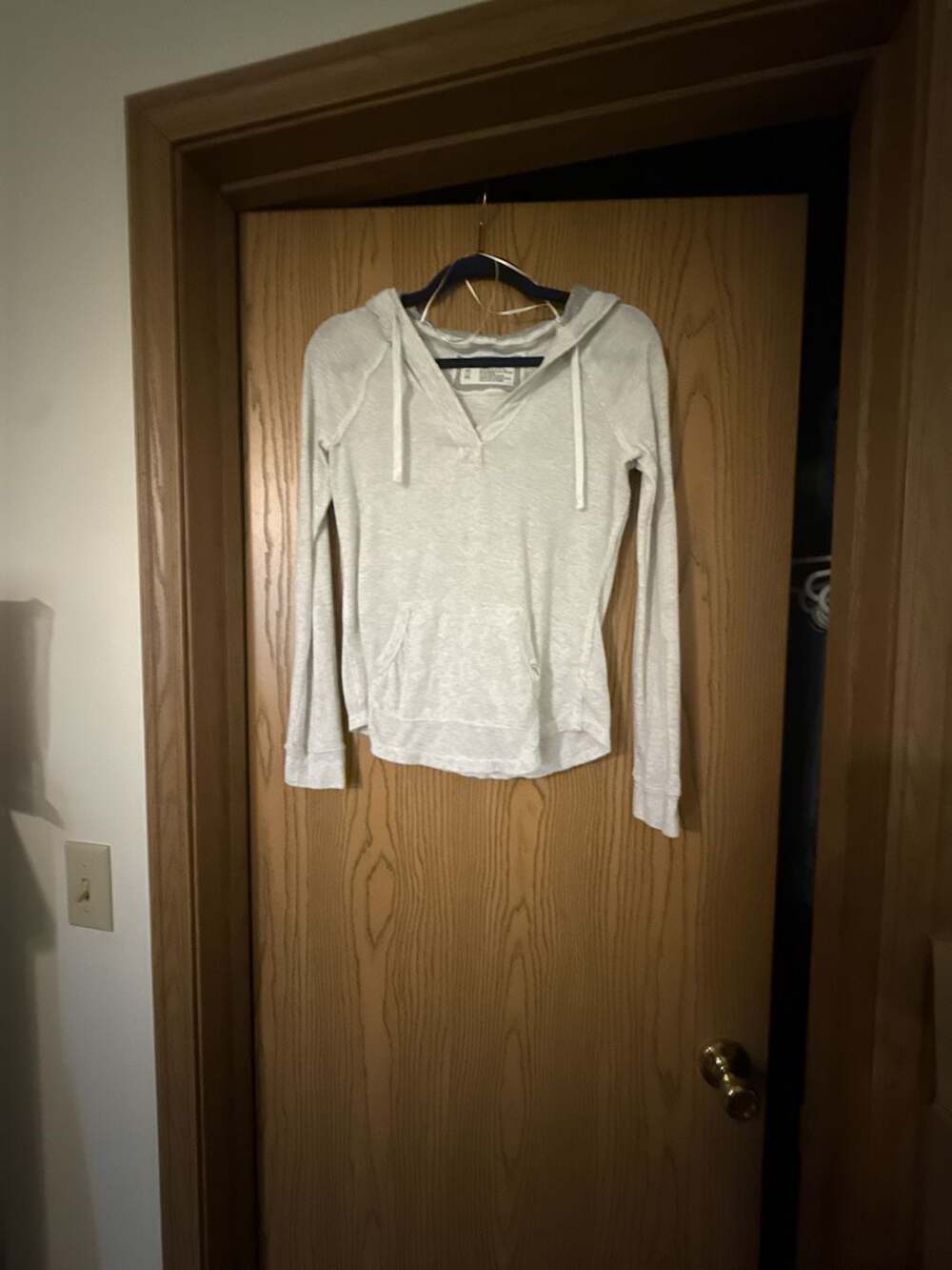 Aeropostale Stretch Lightweight Hoodie Gray Size M